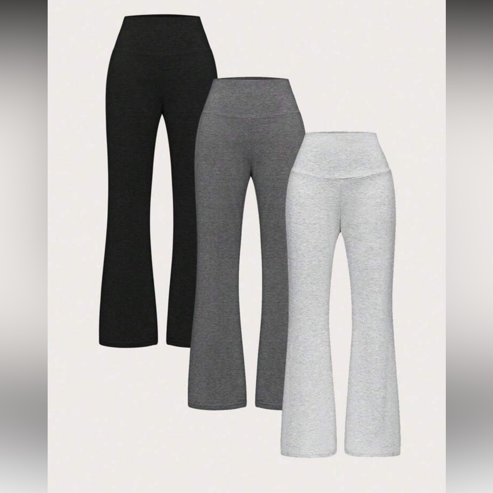 SHEIN Women's Boot Cut Pants - light gray